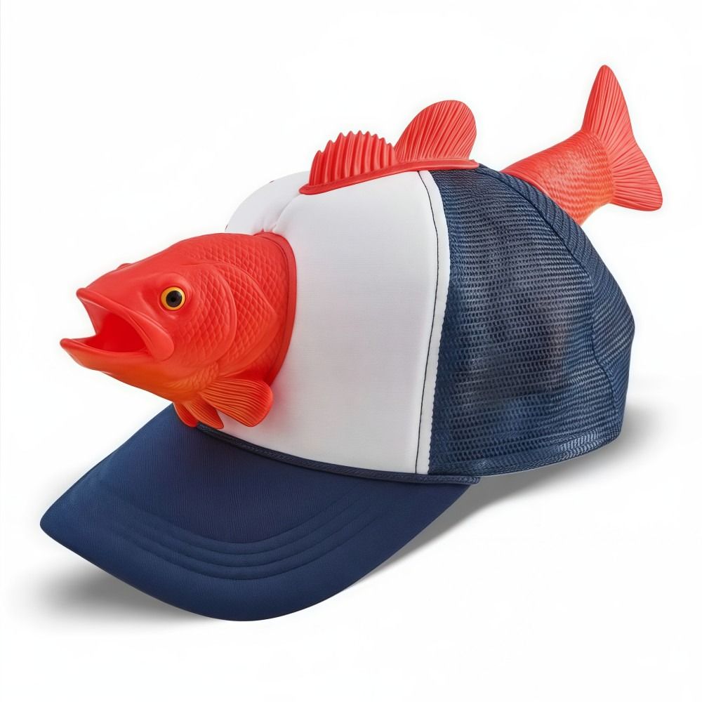 3D Printing Lure - Zabawna czapka typu trucker z rybą