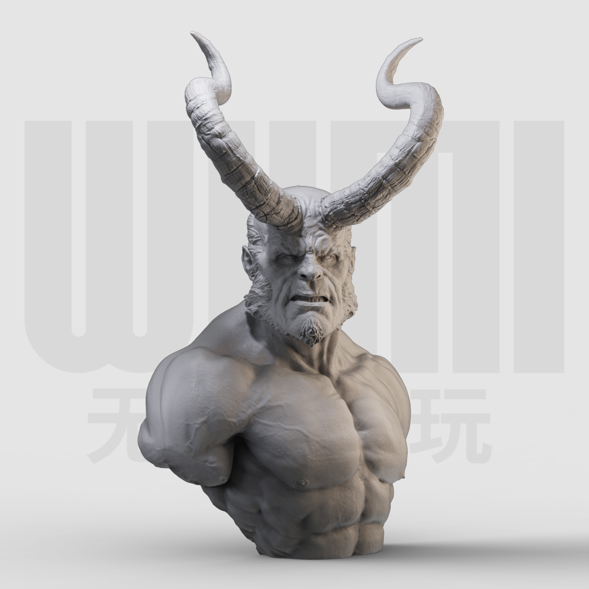 3D Printing For Dummies - 1/16 1/10 Bust Hellboy Miniatura Drukowana