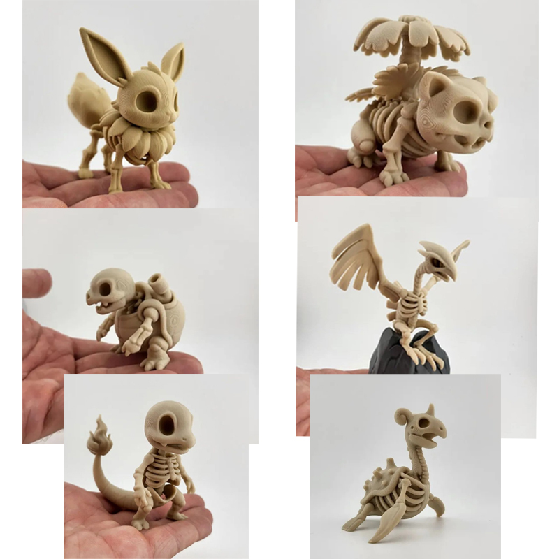 3D Printing Gundam - Model kości zrelikwii Pokémona Eevee Charmander,