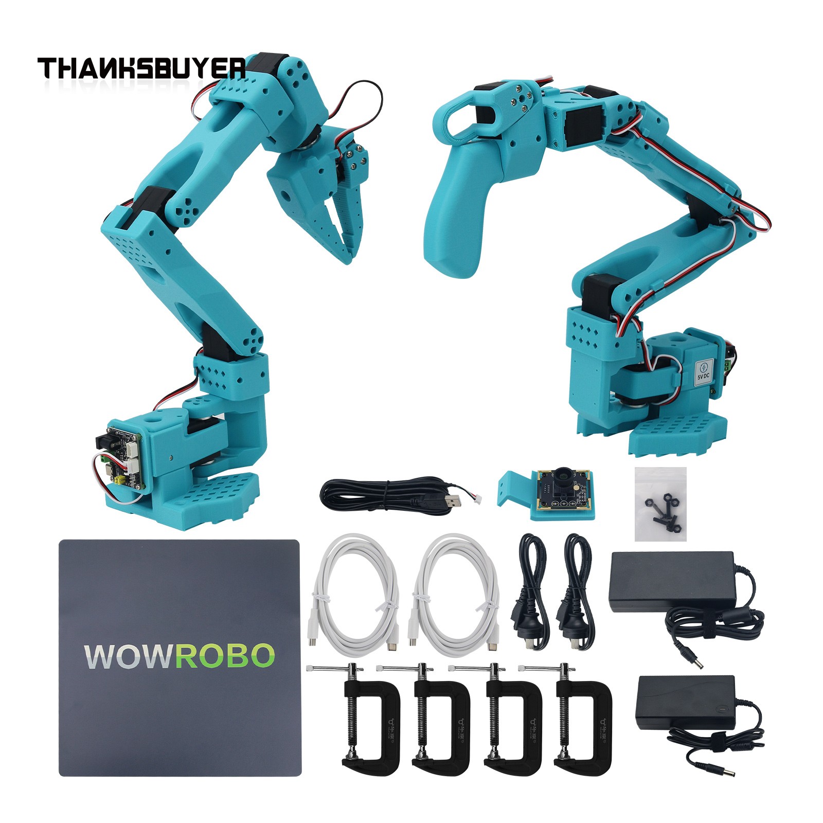 3D Printing Robot Arm - Ramię robotyczne SO-ARM101, zmontowane ramiona manipulatora