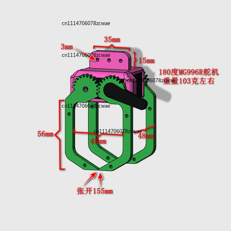 ZOCI-FOR MG996R Serwomechanicz – 3D Printing Robot Arm recenzja i cena