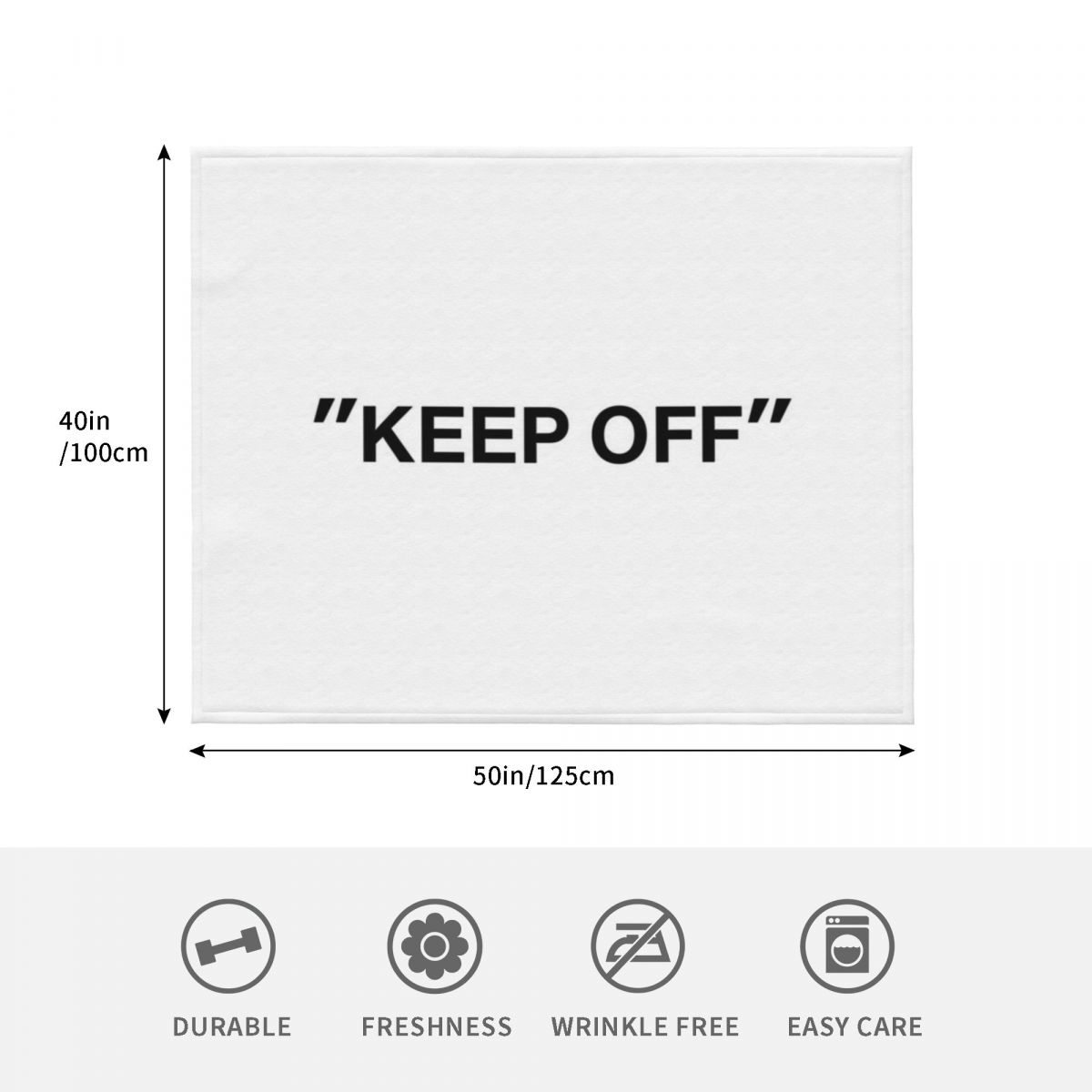 Koc z cytatami KEEP OFF, luksu – 3D Printing Quotation recenzja i cena