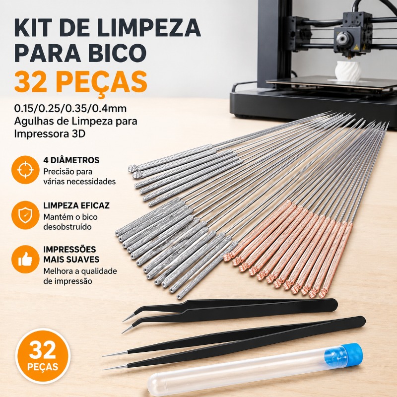 Zestaw 32 szt. igieł do czyszc – 3D Printer Extruder recenzja i cena
