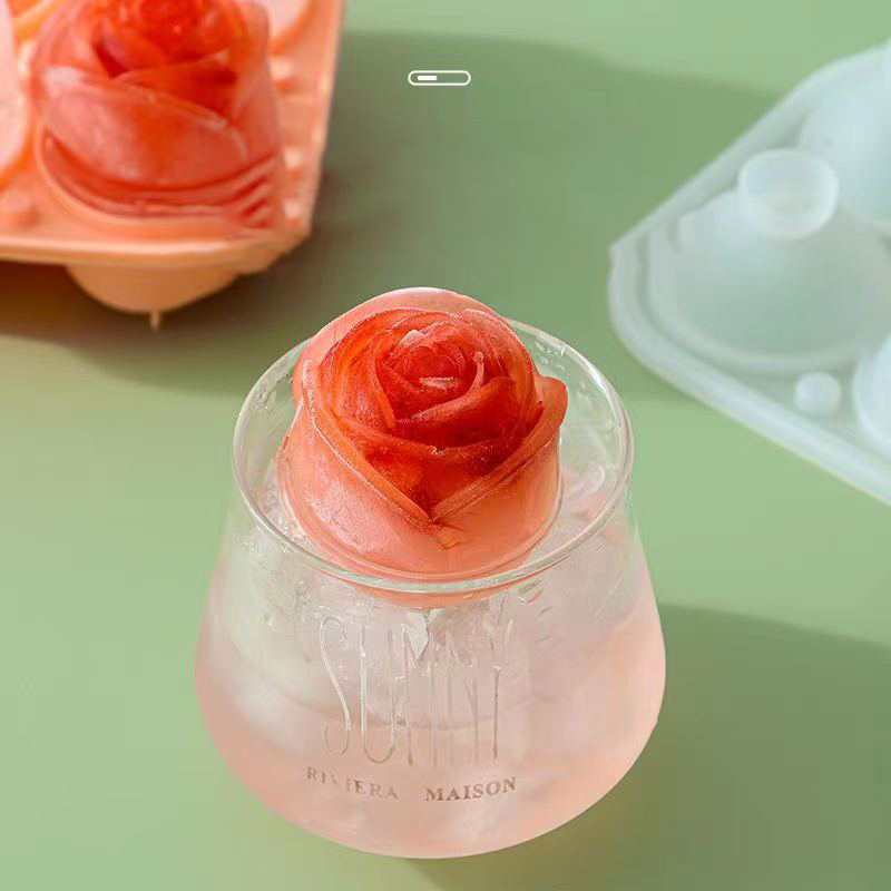 Formy do lodu 3D Rose 4 otwory – 3D Printing With Silicone recenzja i cena