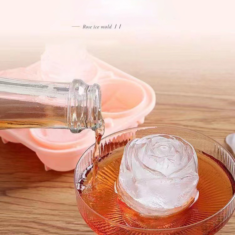 Formy do lodu 3D Rose 4 otwory – 3D Printing With Silicone recenzja i cena