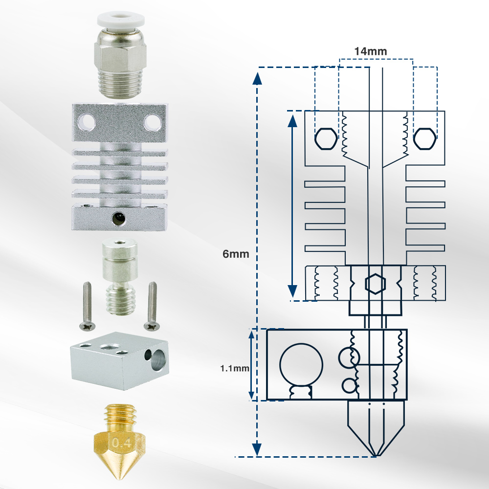 Dla Creality Ender 3 CR-10 CR- – 3D Printing Nozzle recenzja i cena